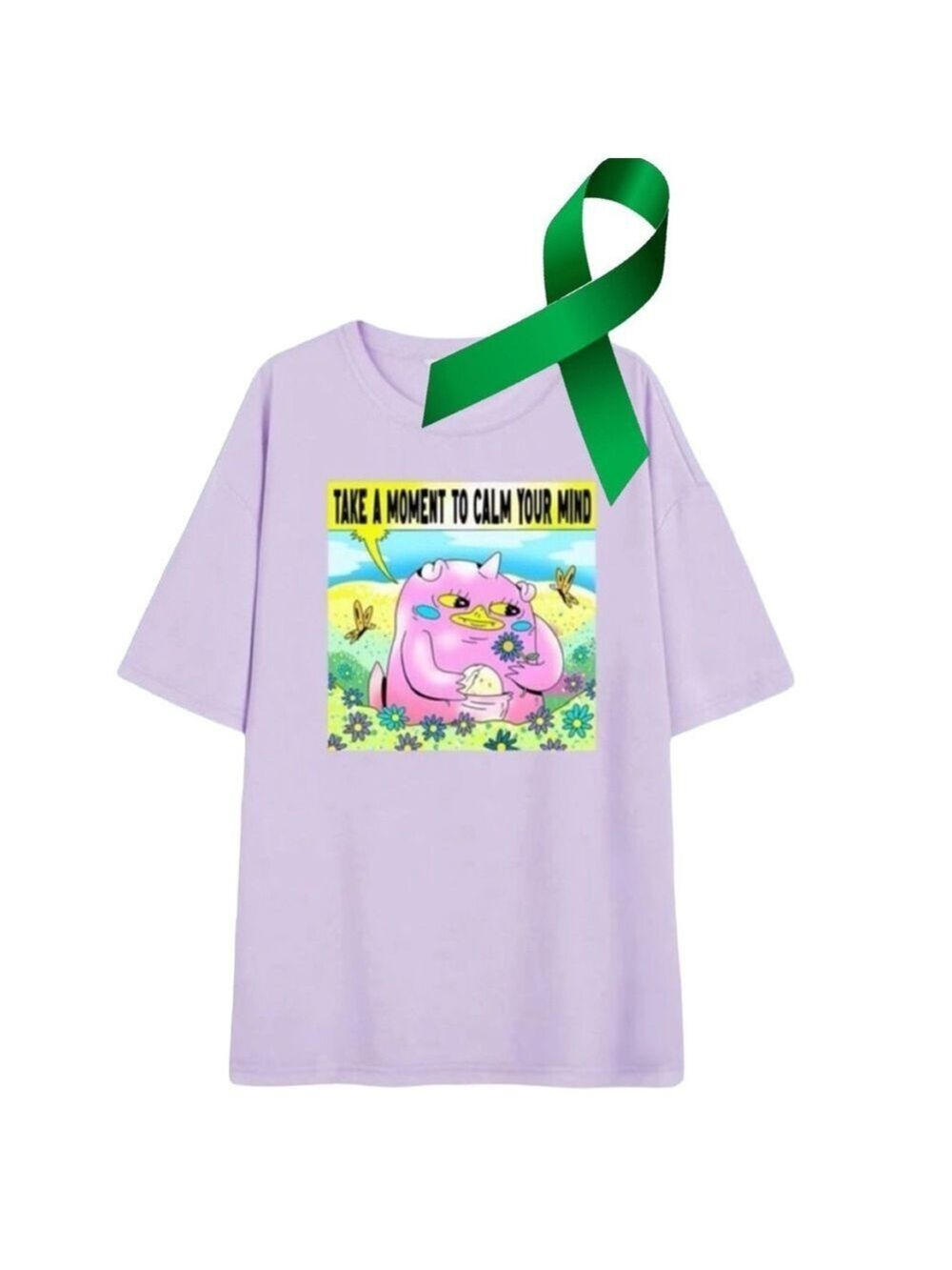 Moldazor x Mental Health “Calm Your Mind” graphic oversized loose fit tee